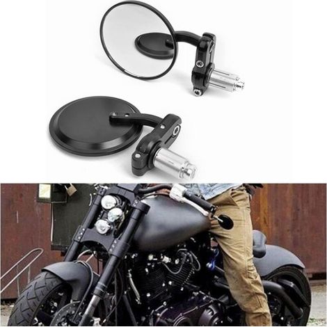 Une paire de rétroviseurs, rétroviseurs latéraux de guidon de 7/8 pouces (22 mm), adaptés aux motos et scooters sportifs. (1/4)
