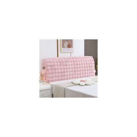Housse De Tête Lit 360° avec Pochés Latérales Housse De Protection Tête Élastique Anti-Poussière, Douce Et Duveteux, Lavable (Gray,180CM/71in)