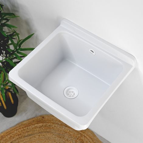 Lavatoio Pilozzo Ricambio Resina Sospeso 40x40 sifoneria inclusa (1/5)