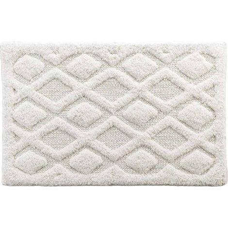 Tapis de Bain Jacquard "Nemesis" 50x80cm Blanc (1/5)