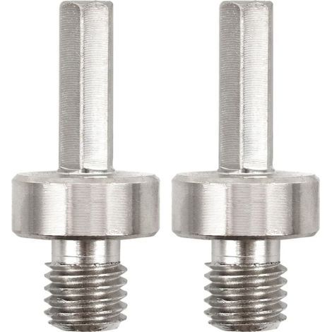 Adaptateur de Foret Diamant - 2 pièces M14 Filetage à 3/8 Hexagonal Tige Scie Cloche Diamant Adaptateur pour Perceuse à Main électrique (1/3)