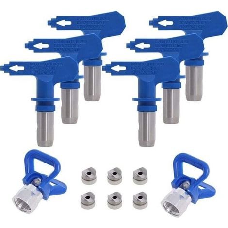 Buse Airless pulvérisation Réversible, 2X Buse siège Garde, Accessoires Buse Airless pour Pistolet à Peinture Haute Pression (Tapez 211, 315, 417, 517, 515, 523),de (1/4)