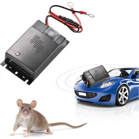 Dispositif anti-souris à ultrasons pour voiture, unité de défense contre les rongeurs à ultrasons économe en énergie, répulsifs anti-intempéries pour automobile (1/5)