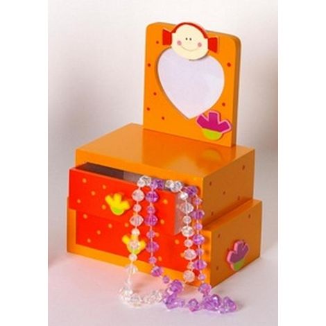 Boîte à bijoux en bois + cadre photo Princesse Orange (1/2)