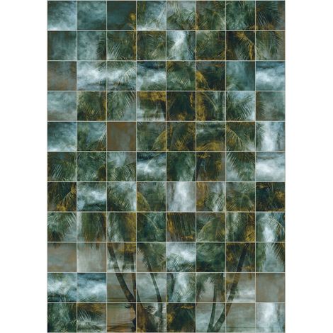 Papier peint panoramique modern Puzzle de Palmier (1/5)