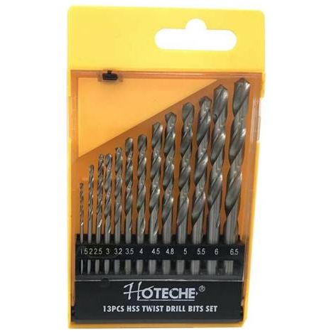 Kit 13 Punte Trapano In Lega Di Titanio Hss Fresa Da 1.5 A 6.5 Mm