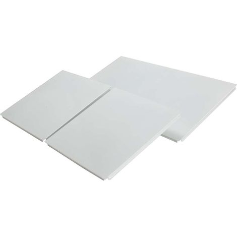 Easy étagère métallique lot de 2 côtés et 1 voile de fond blanche cuisine salle de bains garage placard cuisine salle de bains garage placard