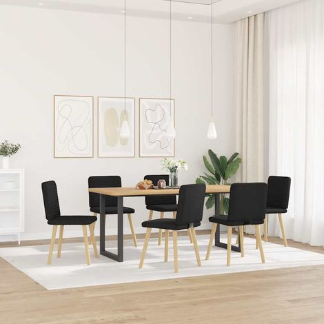 Maison Exclusive - Sedie da Pranzo 6 pz Nere in Tessuto