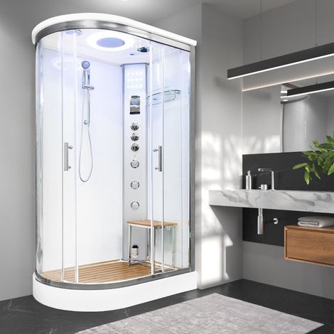 Vidalux Clearwater 1200 Right Steam Shower 1200 x 800-White (1/5)