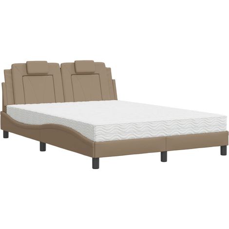 Maison Exclusive - Bett "Viana" mit Matratze Cappuccino-Braun 120 (1/5)