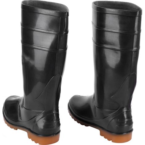 1 Paire de Bottes de Pluie Imperméables Antidérapantes pour Jardin, Ferme et Élevage - Noir Taille 43