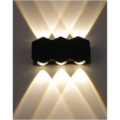 6 LED Applique extérieure Intérieur et extérieur LED étanche blanc chaud lumière applique murale terrasse lampe (1/5)