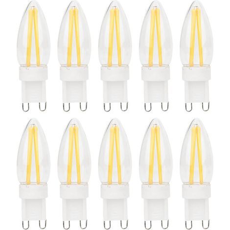 10 Ampoules LED G3 3W Blanc Chaud Lumière Lampe Base Broche Éclairage Lustre Accessoires AC110V