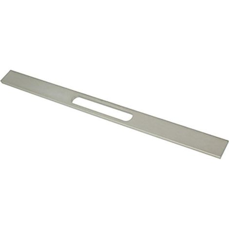tirador de aluminio keizo. para mueble. placa rectangular alargada. vaciado central longitudinal. 192 mm distancia 382 (1/2)