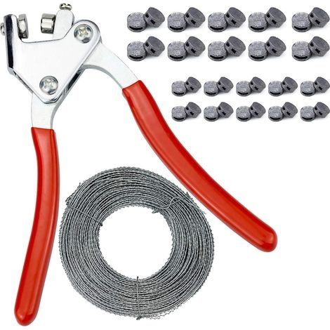 Kit de blocage, plombs et fils à plomber pour boîte de dons, pince à plomber, plombage (1x serre-câbles + 100 x 8 mm de plomb + 30 m de fil à plomber) (1/5)
