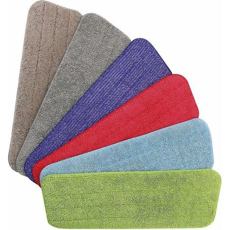 6pcs Mop Remplacement,Housse de Nettoyage de Rechange Mop Remplacement des Tampons,Microfibre de Pulvérisation de Balai pour les Serpillères Spray, 42 14 cm (1/5)