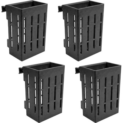 Cesto De Plantación - Plástico Negro Con Orificios Para Drenaje - Para Acuario - 4 Unidades (1/5)