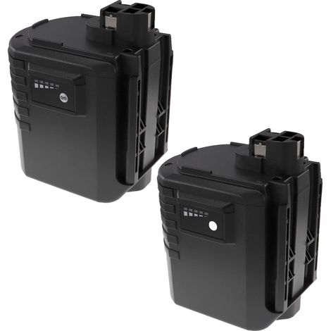 EXTENSILO 2x Akku kompatibel mit Würth ABH 20, ABH 20-SLE Elektrowerkzeug (3300 mAh, NiMH, 24 V)