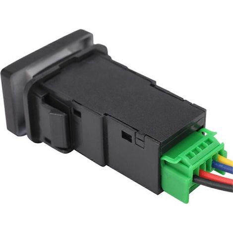 Lot de 2 interrupteurs marche/arrêt lumineux à LED bleue 12 V pour noir-- (1/5)