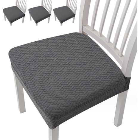 4 housses de chaise imperméables en polyester, réutilisables et élastiques, pour chaises de salle à manger, cuisine et bureau (1/5)