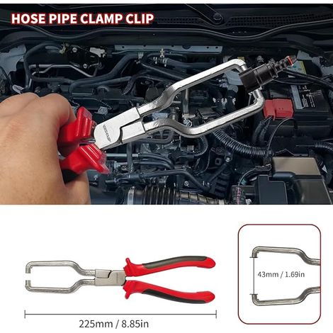 Fuel Hose Plier - Electrical Disconnect Hose Removal Push Pin Fuel Filter Caliper 9" Car Maintenance (1/3)