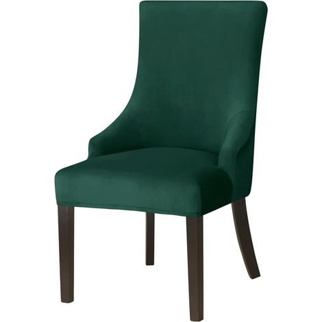 Housse de fauteuil en velours TOSCANA, velours vert bouteille épais
