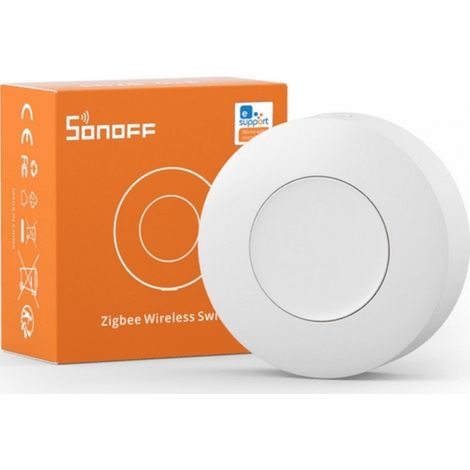 Interrupteur intelligent Gateway avec détection de présence humaine, capteur de température et d'humidité pour portes et fenêtres - Modèle : SNZB01P, interrupteur sans fil