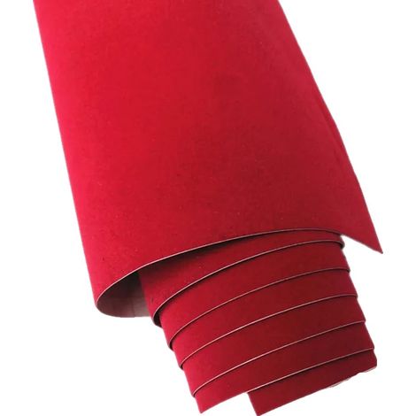 Vinilo autoadhesivo para coches, acabado de terciopelo y ante, rojo-a, 30x200cm-b (1/2)