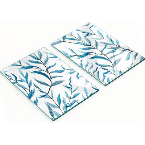 Pannelli decorativi multifunzionali in vetro con stampa a foglie, 2x40x52 cm (1/5)