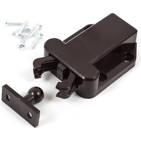 4 systèmes de coussinets amortisseurs pour portes, armoires et tiroirs - Marron (1/5)