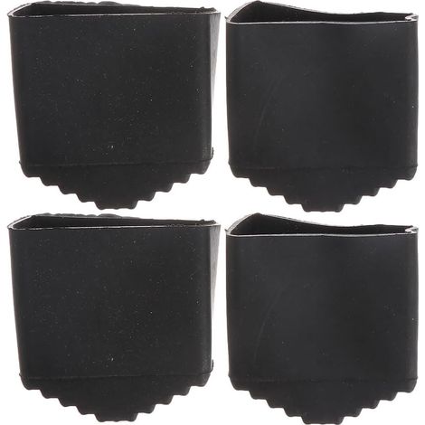 de 4 protections antid rapantes en caoutchouc pour pieds d