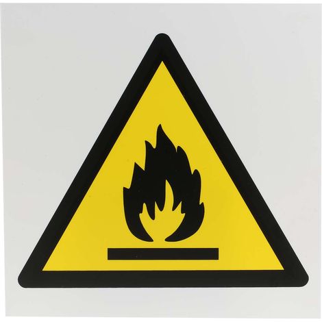 Panneau de danger, avec pictogramme : Matières inflammables " " ( Prix pour 1 )