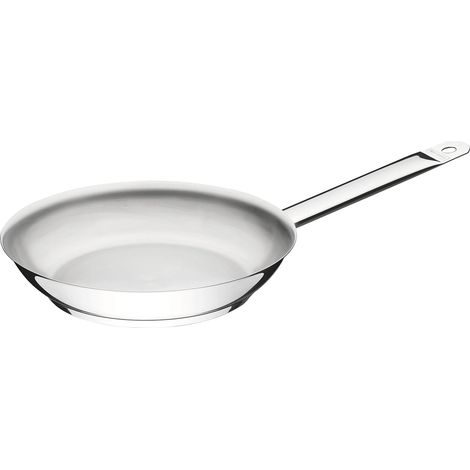 Poêle en Acier Inoxydable 18/10, Ø 26 cm, Non Revêtue, Passe au Lave-Vaisselle, Compatible Induction, Passe au Four (1/5)