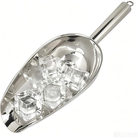 Pelles à Glace, Scoop de Nourriture en Acier Inoxydable Grains de Café Fruit Séché à la Pelle à Biscuits Small Scooper pour Pet Food, Bonbons, Glaçons, Céréales, Noix (38 oz) (1/5)
