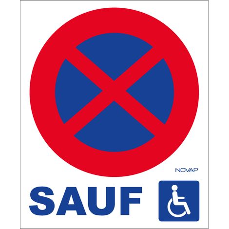 Novap – Panneau de signalisation rigide 330x400mm – Résistant aux chocs – Trous pour fixation – 4181080