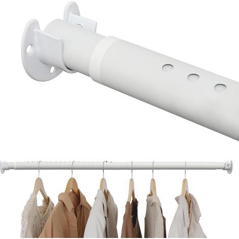 Tringle Penderie, Barre Extensible 40-212 cm pour Penderie, Rail Reglable pour Suspendre Cintres et Habillement (1/5)