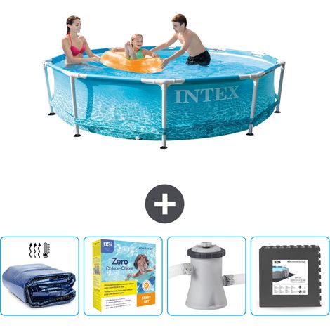 Piscine Intex Cadre Rond - 305 x 76 cm - Inclus Accessoire CB10 (1/5)
