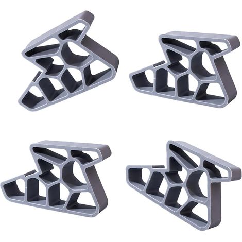 Lot de 4 butées de porte robustes antidérapantes pour balcon, fenêtre, installation facile pour la maison, la salle de bain, la cuisine, le porche, les obstacles (1/4)