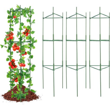 VEVOR Gabbie per Pomodori da Giardino 6 Pacchetti, Supporto per Pomodori 121,92cm, Gabbia Sostegno per Piante Alte Impilabile, per Aiuole Rialzate, Verdure, Fiori Piante Rampicanti da Giardino Orto (1/5)