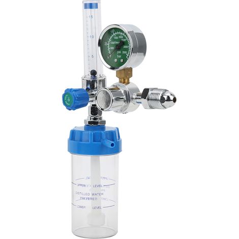 Inhalateur d'oxygène, manomètre, alliage de zinc chromé, détendeur, filetage mâle G5/8". (1/5)