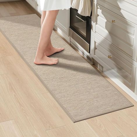 1 Tapis Cuisine, Antidérapant, Lavable, Polyester, Absorption Eau, Devant Evier Couloir Buanderie (1/5)