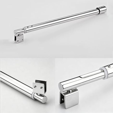 Barre de support télescopique pour paroi douche en verre 8 à 12 (1/5)