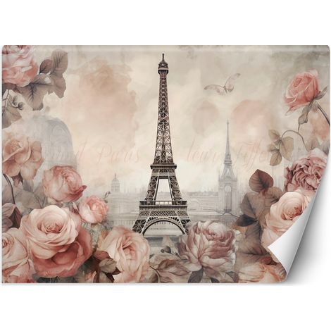 Wallpaper, Eiffel Tower Shabby Chic - 100x70 (1/5)