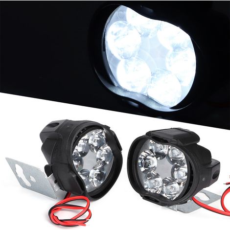 Stück 6 LED-Nebelscheinwerfer für Motorräder, universell wasserdicht, 12 V (1/5)