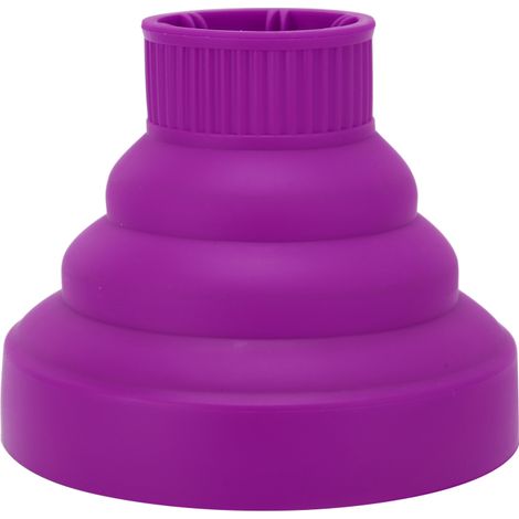 Difusor universal plegable, portátil y de viaje para secador de pelo, color morado.
