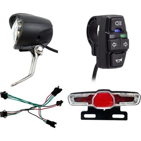 Lumière Vélo USB Rechargeable LED Éclairage Vélo Lampe Vélo Avant et Arrière Phare de Vélo Étanches Avec interrupteur (1/4)