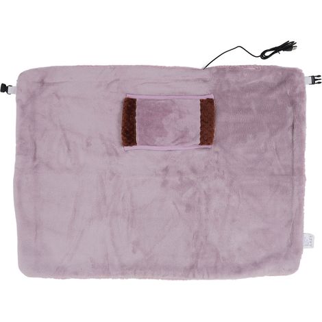 Couverture chauffante USB 5V basse tension sécurisée multifonction en flanelle rose mauve pour maison bureau (1/5)