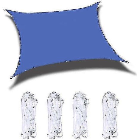 Voile d'ombrage de jardin extérieur 2x5m (Bleu royal) (1/5)