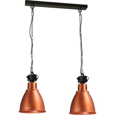 Lampe de salle à manger Industria 2x27 Bud cuivre rouge avec du noir - 2007-55-55-EH-K-70-2 (1/3)