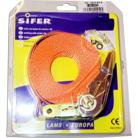 Sifer ratchet 25 mm x 5 m tensor carraca sin fin 500 kg